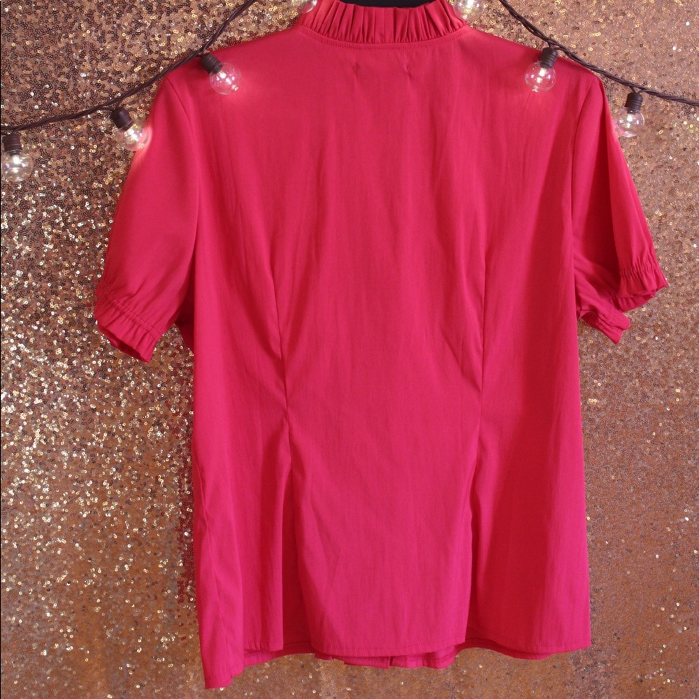 Architect Ruffle Blouse - Fuchsia - Picture 2 of 11